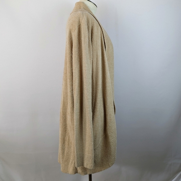 Barefoot Dreams Circle Cardigan CozyChic Lite Shawl Collar Soft Camel L/XL NWT - Picture 5 of 13